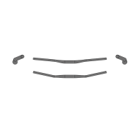 ergotec Humpert Lenker Riser Bar 30 6+ | Alu, Ø 31,8mm, 800mm, schwarz, 12°