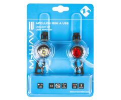 M-WAVE Apollon Mini A USB Akku-Beleuchtungsset