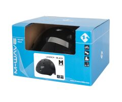 M-WAVE LAUNCH glossy black BMX Helm