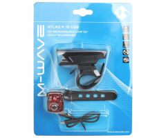 M-WAVE Atlas K 15 USB Akku-Beleuchtungsset