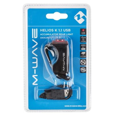 M-WAVE Helios K 1.1 USB Akku-Rücklicht