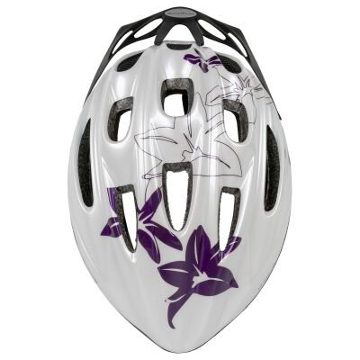 M-WAVE Active White Flower Fahrradhelm