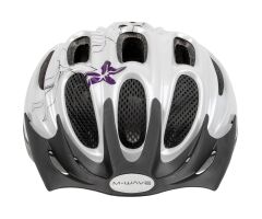M-WAVE Active White Flower Fahrradhelm