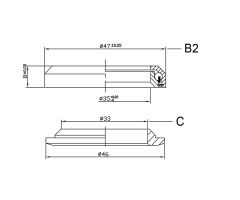 NECO 1 1/8" - 1 1/4" integrierter Ahead Steuersatz