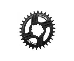 ROTOR Q RINGS DM SRAM® 6 MM OFFSET 32T BLACK Kettenblatt