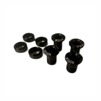 ROTOR AERO SPIDER 2X BOLT SET - BLACK Kettenblattschrauben