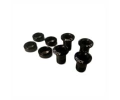 ROTOR AERO SPIDER 2X BOLT SET - BLACK Kettenblattschrauben