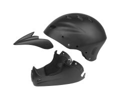 M-WAVE All-In-1 matt black Fullface/Downhill Helm