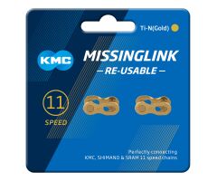 KMC 11R Ti-N Gold MissingLink Verschlussglied