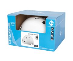 M-WAVE LAUNCH glossy white BMX Helm