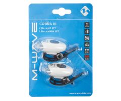 M-WAVE Cobra III Batterie-Blinklicht-Set