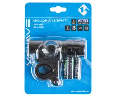 M-WAVE Apollon A 1.3 3 Watt Batterie-Frontlicht