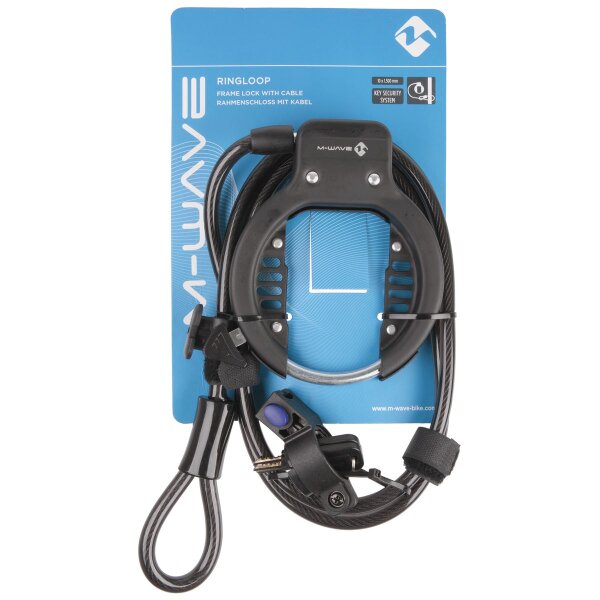 M-WAVE Ringloop Rahmenschloss mit Kabel