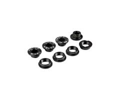 ROTOR ROAD 1X BOLT SET - 4 BOLTS/4 NUTS - BLACK...