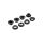 ROTOR ROAD 1X BOLT SET - 4 BOLTS/4 NUTS - BLACK Kettenblattschrauben
