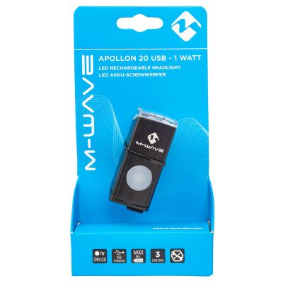 M-WAVE Apollon 20 USB Akku-Frontlicht