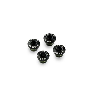 ROTOR MTB QX1 BOLT SET 4 BOLTS BLACK Kettenblattschrauben