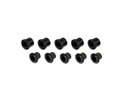 ROTOR RD BOLT SET 5 BOLTS/5 NUTS BLACK Kettenblattschrauben