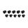 ROTOR RD BOLT SET 5 BOLTS/5 NUTS BLACK Kettenblattschrauben