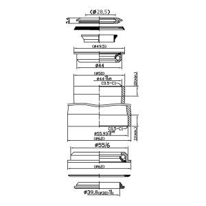 NECO 1 1/8" - 1,5" b semiintergrierter Ahead...