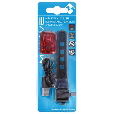 M-WAVE Helios K 1.1 USB SL Akku-Rücklicht