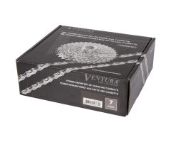 VENTURA Power 7 speed Set aus Kette und Kassette