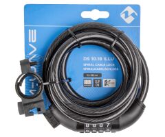 M-WAVE DS 10.18 Illu reflex Spiralkabelschloss