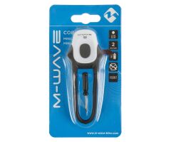 M-WAVE Cobra white Batterie-Blinklicht