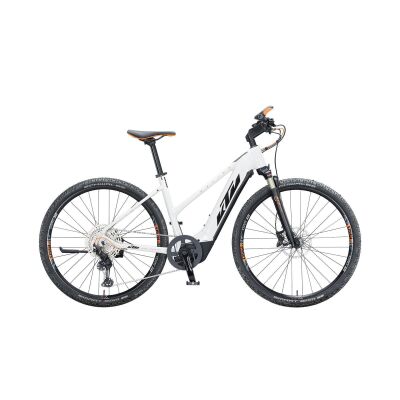 KTM MACINA CROSS 610 D E-Bike Crossrad 2021 | metallic white (black+orange)