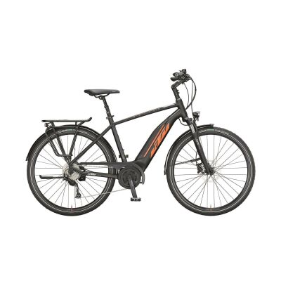 KTM MACINA FUN A510 H E-Bike Trekkingrad 2021 | black matt (orange+grey)