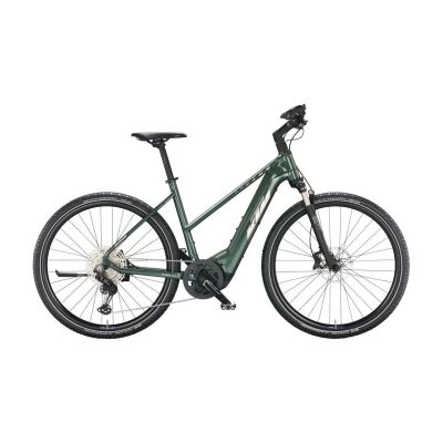 KTM MACINA CROSS 710 Trapez E-Bike Cross 750Wh 2022 | moss grey (chrome+orange)