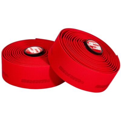 SRAM Lenkerband "SuperSuede" SB-verpackt , mit Velouroberfläche, mit Endstopfen - rot