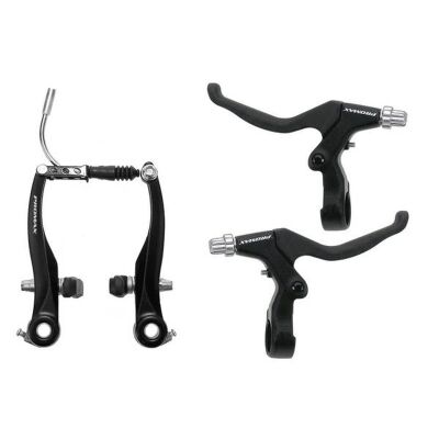 Promax V-Bremsen-Set mit Bremsgriffen schwarz
