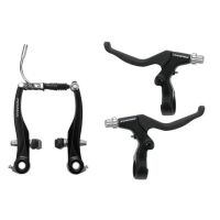 Promax V-Bremsen-Set mit Bremsgriffen schwarz