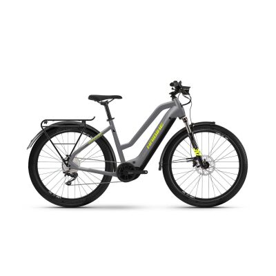 Haibike Trekking 6 Trapez 630 Wh E-Bike 2024 | gloss grey neon yellow