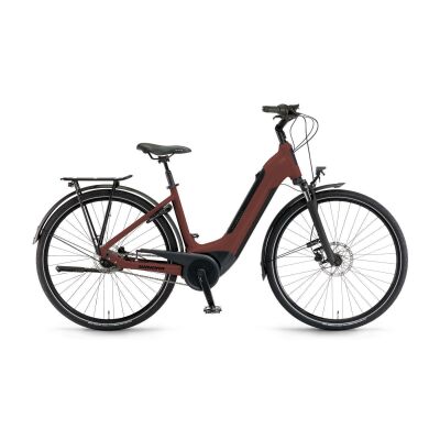 Winora Tria N8 eco Tiefeinsteiger 400 Wh Trekking E-Bike 2023 | velvetred matt