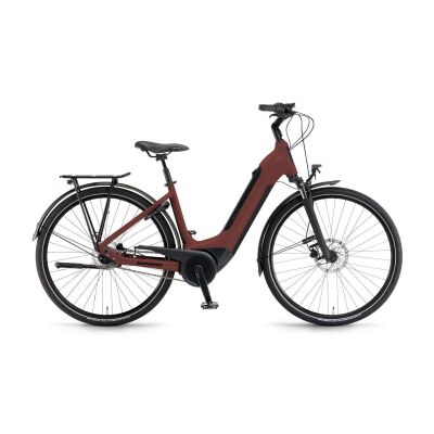 Winora Tria N8 eco Tiefeinsteiger 400 Wh Trekking E-Bike 2025 | velvetred matt