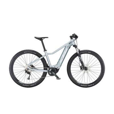 KTM MACINA RACE 592 GLORIOUS E-MTB 2024 | azzurro silver matt (white+lemon)