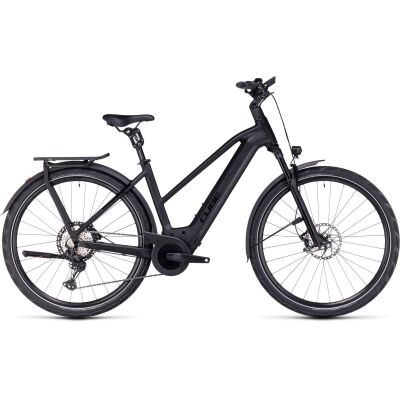 Cube Kathmandu Hybrid SLT 750 Trapez Trekking E-Bikes 2024 | black´n´metal