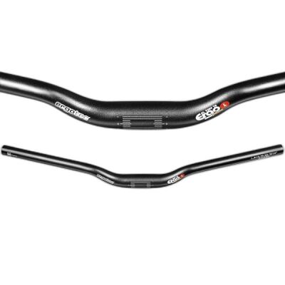 ERGOTEC Lenker "Ergo plus" Griffhöhe 30 mm, Ø 31,8 mm Lenkerklemmung, schwarz sandgestrahlt Level 6 , SB-verpackt, Aluminium 6061 T6, 1,4-2,2-1,4 mm, ca. 224 g (XS) - 254 g (XXL)