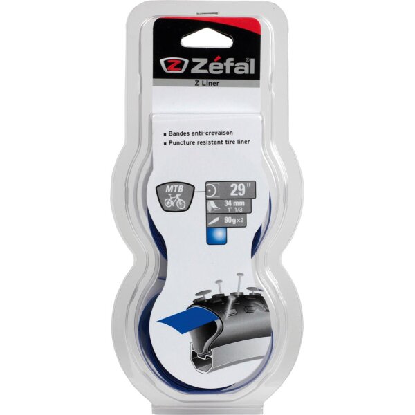 Zéfal ZEFAL PANNENSCHUTZBAND MTB29" 34MM FÜR MTB 2-STK. BLAU