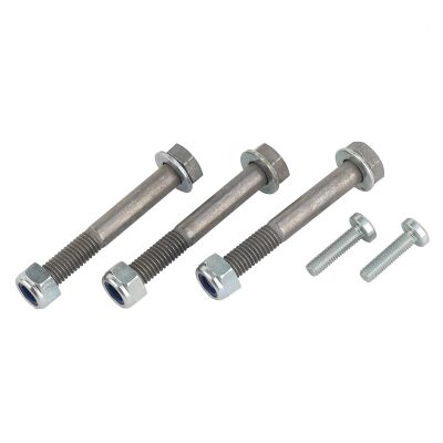 Bosch Kit Schrauben Antriebseinheit 3 x Befestigungsschraube inkl. Scheibe und Mutter und 2 x Linsenkopfschraube