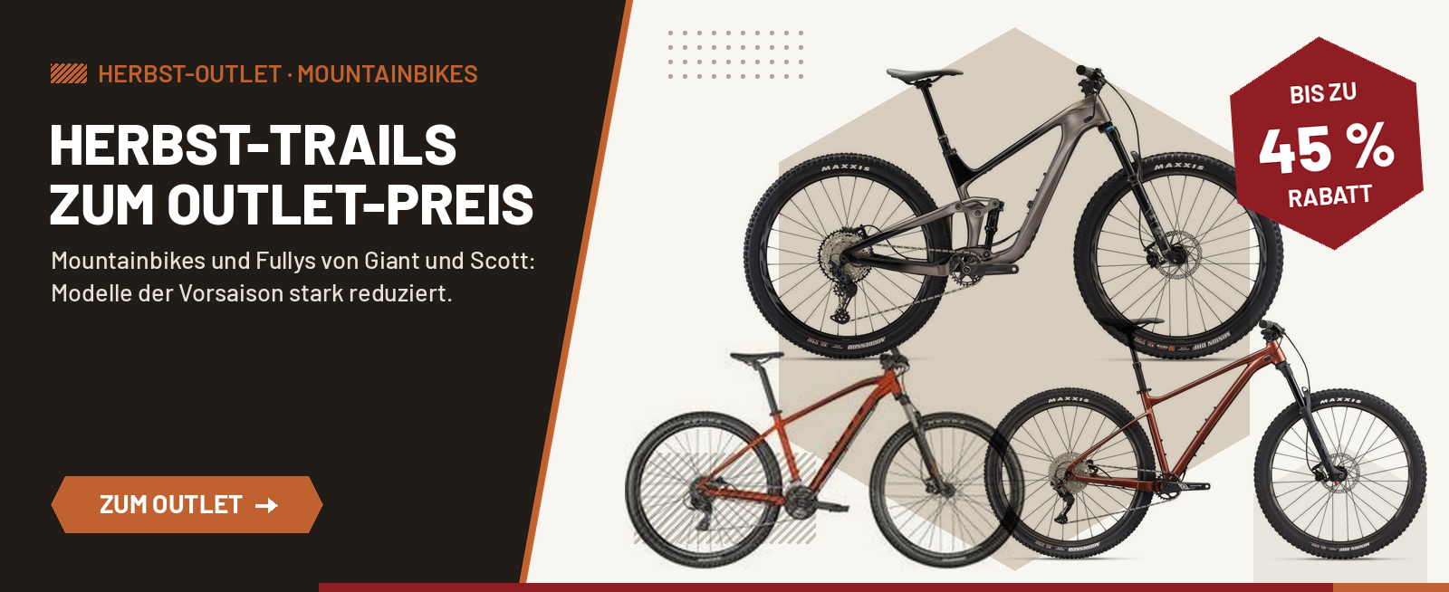Herbst-Outlet Mountainbikes